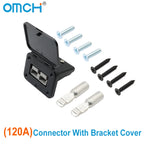 OMCH 1/2/5PCS 50A/120A/175A For Double Pole Plug Connector with Mount Bracket Panel Cover For Boat Truck Cable Connectors Plug
