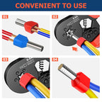 100/700pcs TE Double Wire Tube PVC Insulated Terminal Crimping End Cold Wire Connector Electrical Ferrules Tubular, Double Wire