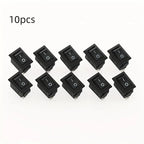 10 PCS/Lot 2 Pin 12V Car Boat Round Dot Light ON/OFF Rocker Toggle Switch Tool Black
