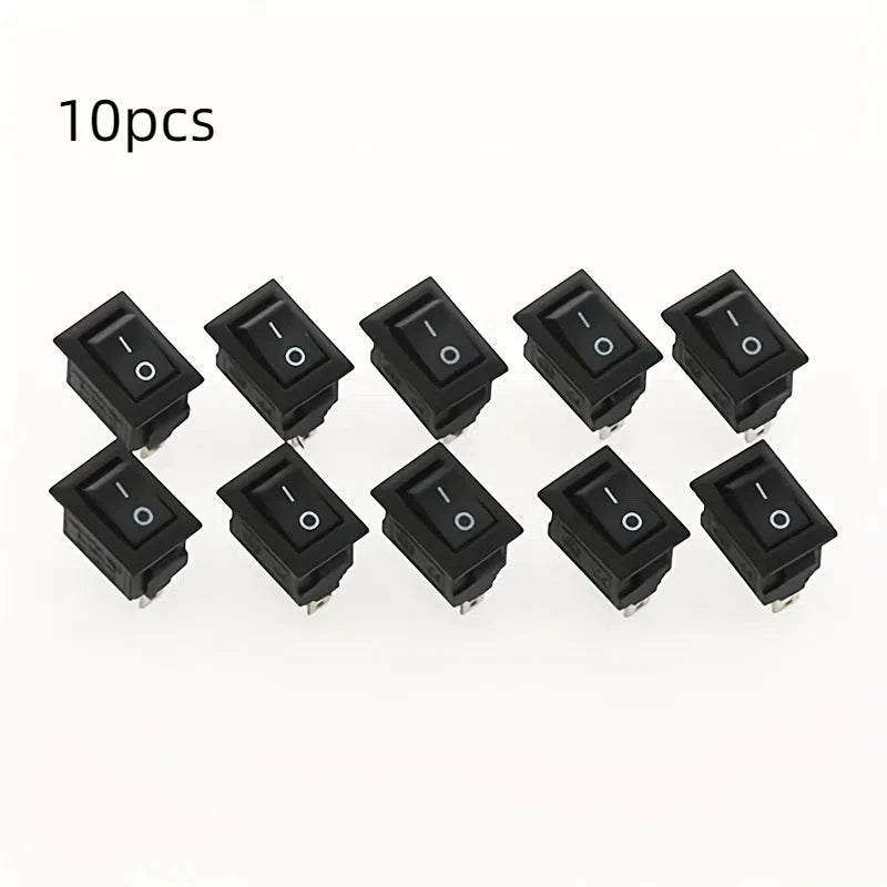 10 PCS/Lot 2 Pin 12V Car Boat Round Dot Light ON/OFF Rocker Toggle Switch Tool Black