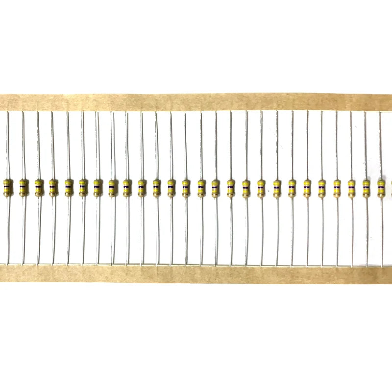 50pcs 0.5W  1/2W Carbon Film Resistor 5% 1R - 10M 0R 10R 100R 220R 330R 1K 2.2K 4.7K 10K 22K 47K 100K 1M 0 10 100 220 330 ohms