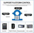 AC/DC0-1000A Hall Current Transmitter DC0-30A DC0-100A to 4-20mA 0-10V Output Open Loop 20mm 38mm Split Core Current Transducer