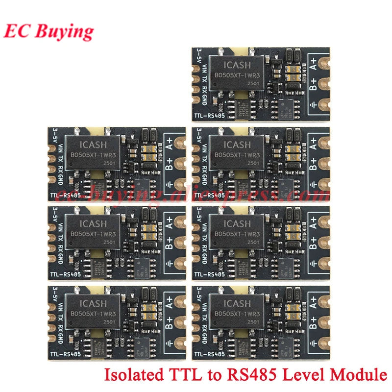 10Pcs/1pc Isolated TTL to RS485 Level Board Module Serial Automatic Reverse High Speed 2Mbps Half-duplex Communication Isolation
