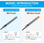 OMCH M8 M12 M18 M30 Inductive Proximity Switch Sensor Detection Distance 1/2 2/4 5/8 8/10mm NPN PNP NO NC DC 3-wire 6-36V