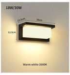 LED Outdoor Wall Lamp Waterproof IP65 Radar Sensor Ligthing Surface Mounted Porch Lights Balcony Garden 12W 18W 30W Sconce