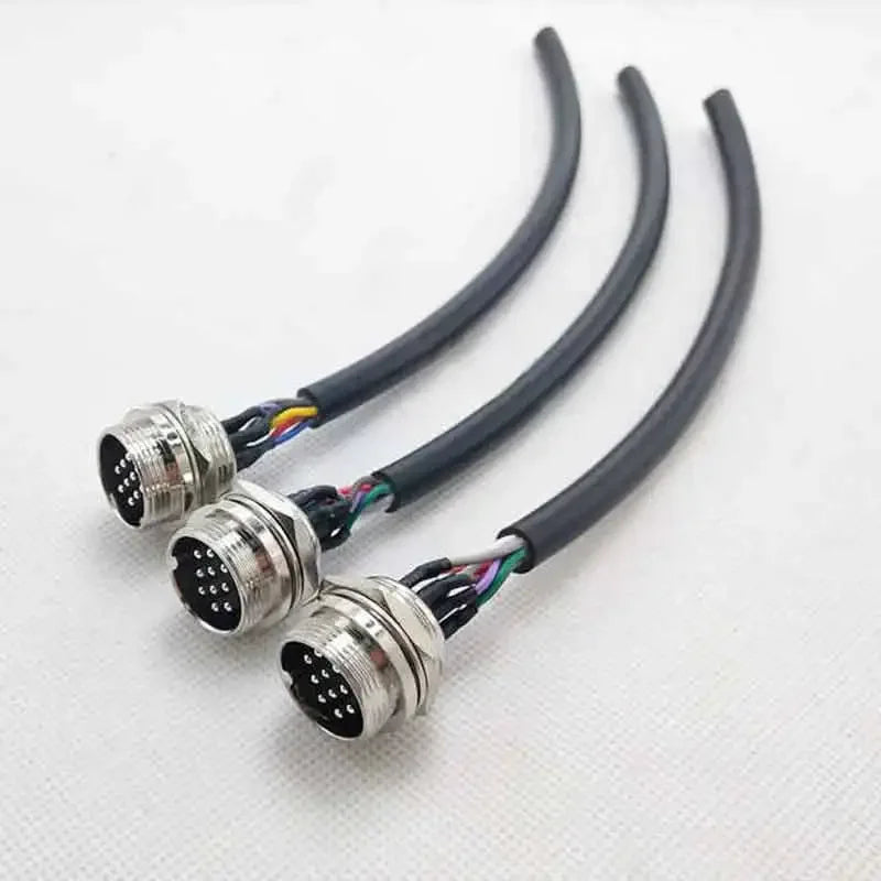 250V Aviation Plug Socket GX20 7-20A  with Wire 2 3 4 5 6 7 8 9 10 12 Pin Connector Cable Male and Female Connection Line