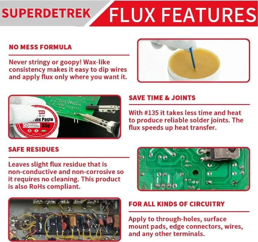Soldering Flux Lead-Free Solder Paste Flux Tin Solder Paste Welding Flux for Phone Board Repair Electric Soldering Repair