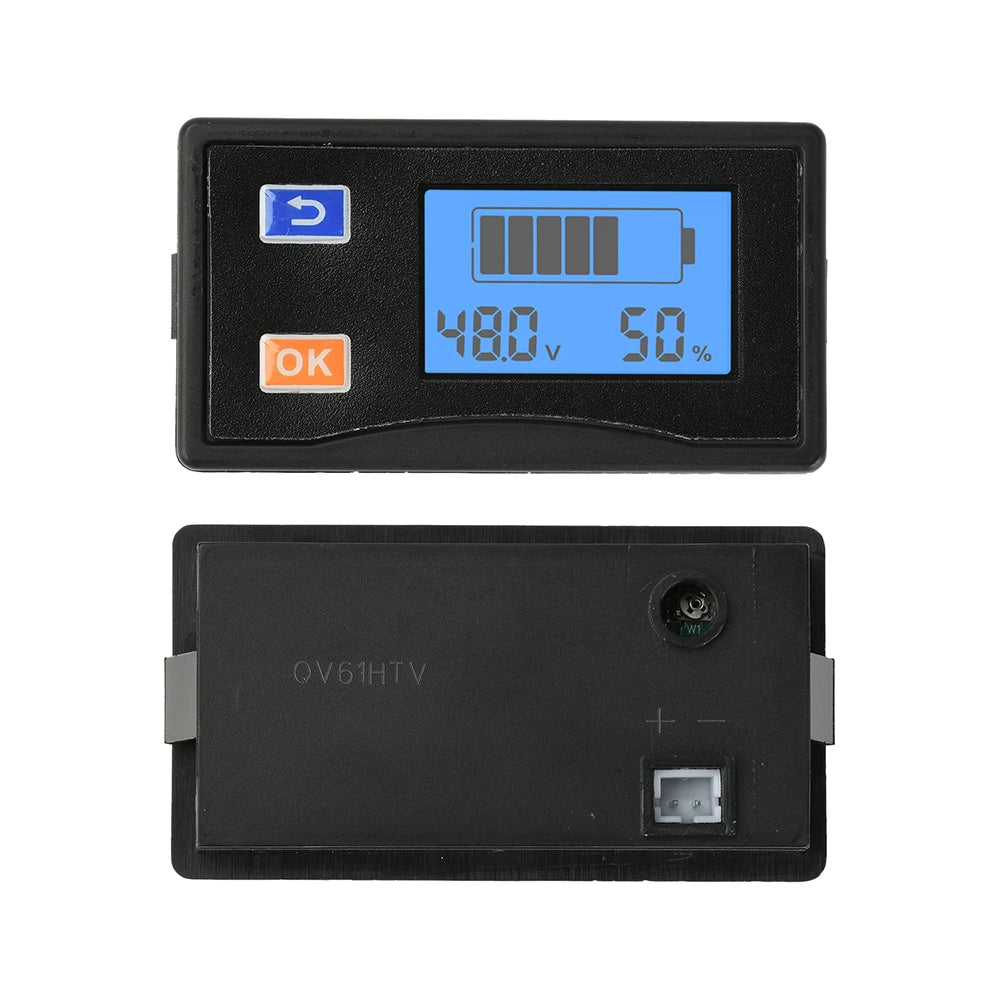 DC 9V-120V 4-color screen Battery Capacity Indicator Lead Acid Lithium  Car Motorcycle Voltmeter Voltage Gauge 7-segment display