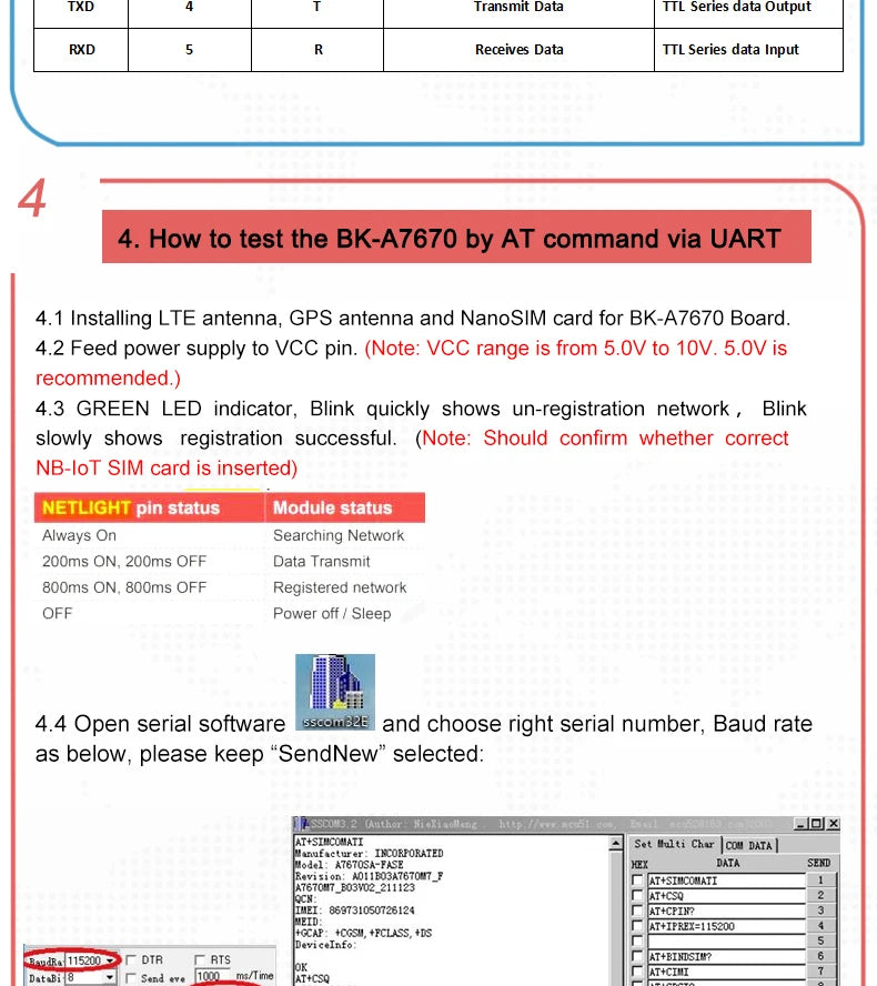 for Europe Africa Korea Southeast Asia A7670E 4G Cat 1 with GSM GPS Module Development Core Board