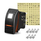 12V 20A White Lens Led Rocker Switch SPST / DPDT / Latching ON-OFF / Momentary (ON)-OFF-(ON) For Carling Switch Replace