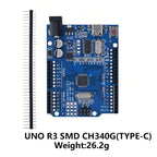 UNO R3 Official ATMEGA16U2/UNO+WiFi R3 MEGA328P Chip CH340G For Arduino UNO R3 Development Board WeMos ESP8266 USB/TYPE-C/Micro