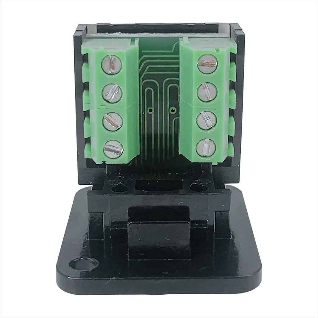 #19X Adapter,5PCS RJ45 Female Panel Mount Screw Terminal Adapter (Black)