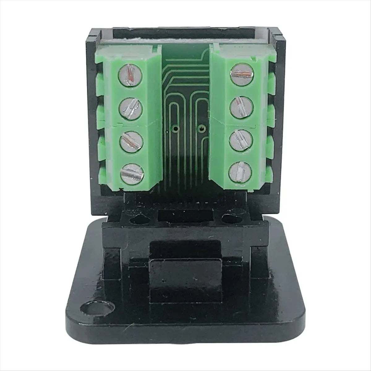 #19X Adapter,5PCS RJ45 Female Panel Mount Screw Terminal Adapter (Black)