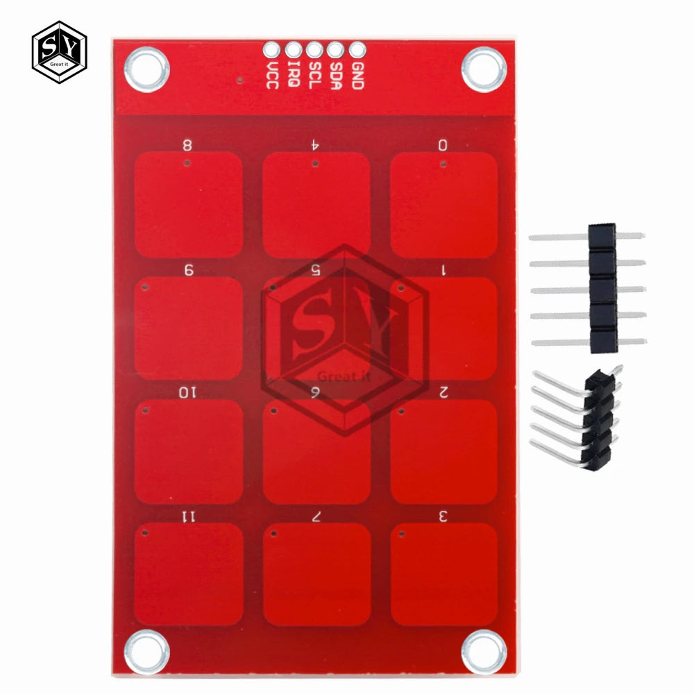 12-Button Capacitive Touch Keypad (MPR121): I2C Interface Sensor Module –for Arduino-Compatible