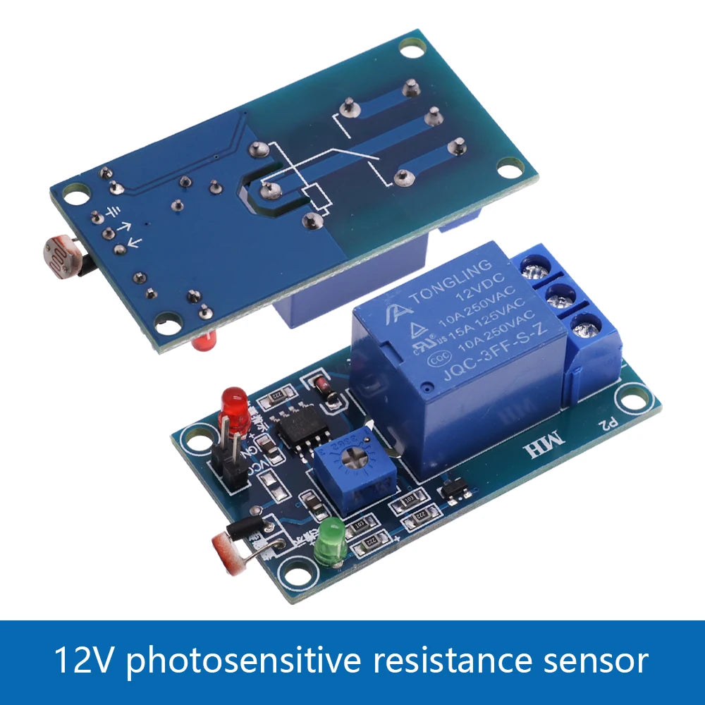 5V 12V Light Photoswitch Sensor Switch LDR Photoresistor Relay Module Light Detection Photosensitive Sensor Board For Arduino