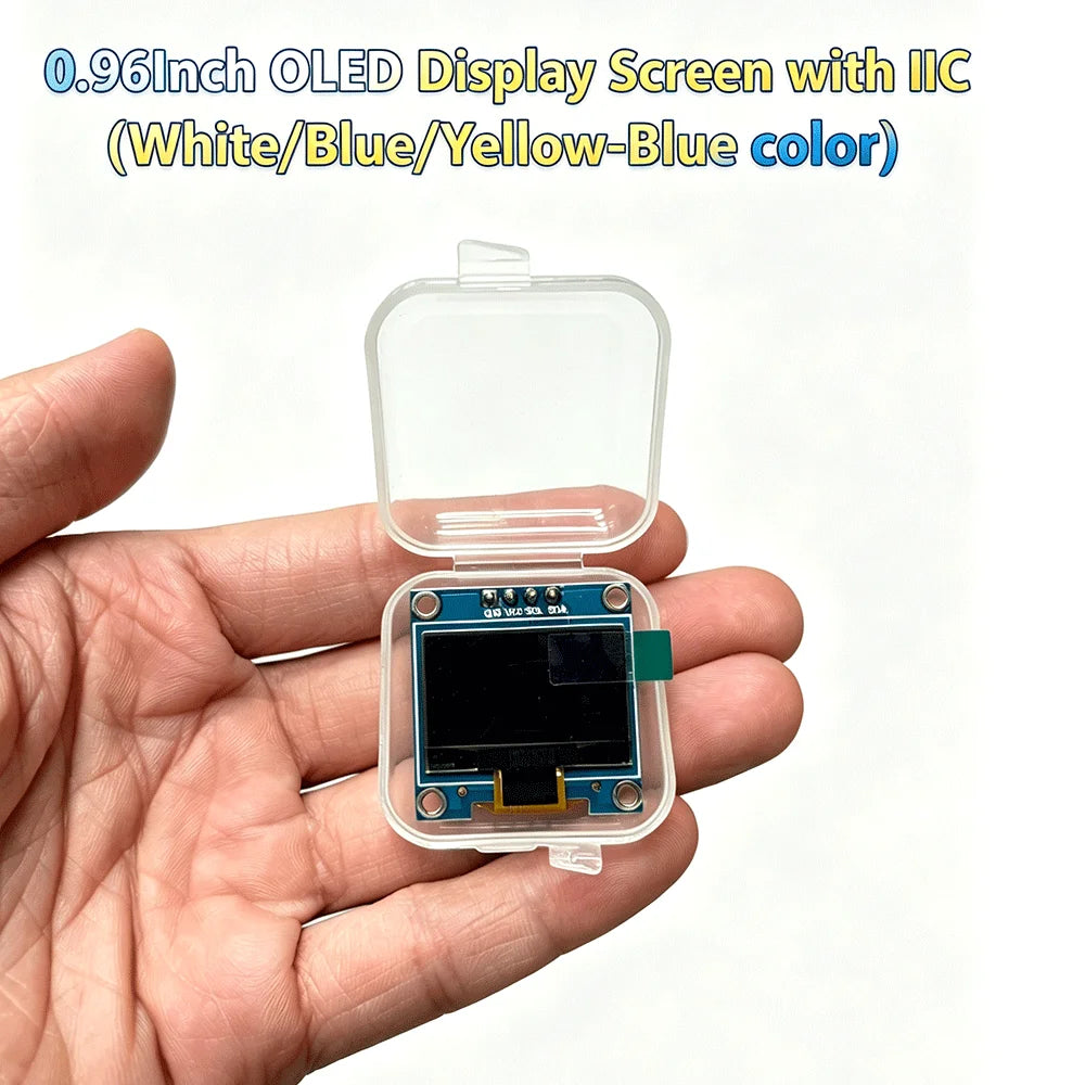 1/3/5Pcs 0.96' OLED Display Module 128x64 SSD1306 I2C Compatible with Arduino Raspberry Pi ESP32 Luminous OLED Display Board