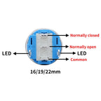 40pcs 16mm 19mm Metal Button Switch PC Power LED Light Waterproof Car Start On Off Momentary Latching 3V 5V 6V 12V 24V 220V Red