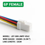 5/20/100set JST 02t/02r/03t/03r Waterproof Connector 2p/3p/4p/6p/8p Plug Socket With Cable 20awg/0.5m ² Wire Harness JWPF Series