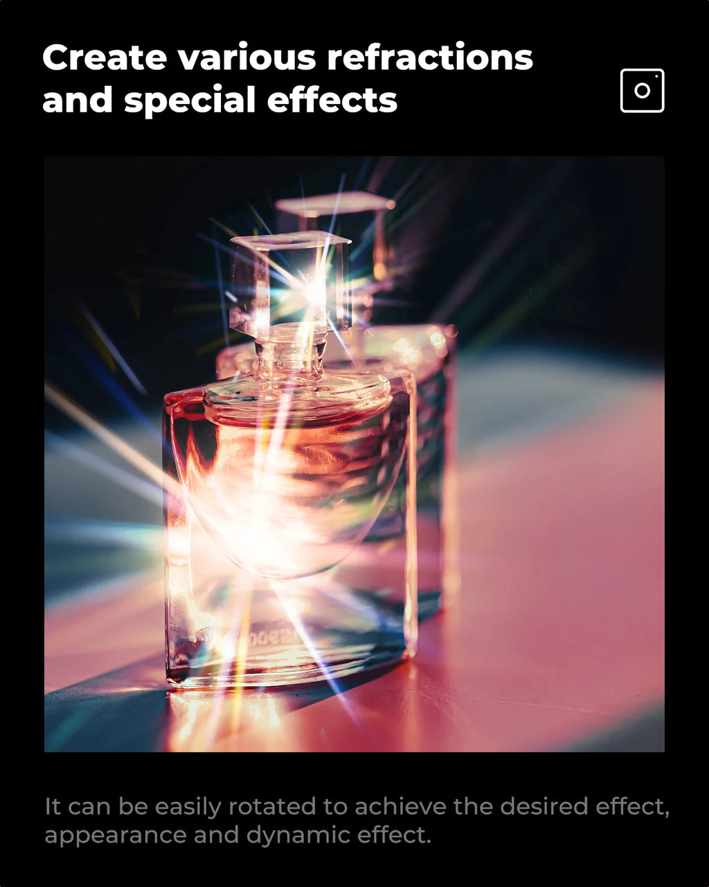 K&F CONCEPT Effects Filters Kaleidoscope Prism/Spiral Halo/Split Diopter/Motion Blur/4 6 8 Points Camera Lens Filter Photography