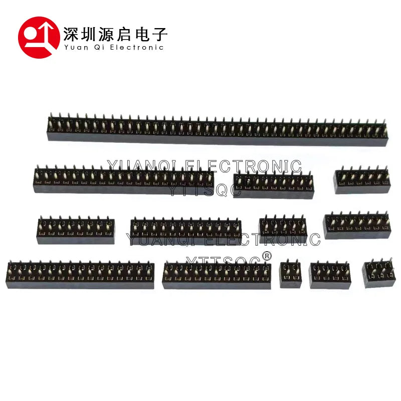 10pcs 2.54mm PH3.5 Low Profile Straight Double Row Female 2x2/3/4/5/8/10P Rohs Gold-plate PCB Female Pin Header Socket Connector