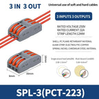 10pcs Compact 1/2/3/4/5 in Multiple Out Wire Connector - Speedy Splicing, 0.08-4.0mm  for Home Wiring Conductor Terminal