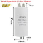 1PCS CBB60 Capacitor with Screw Double Insert 450V AC Starting Capacitor 4uF~60uF Motor Capacitors for Air Compressor Water Pump