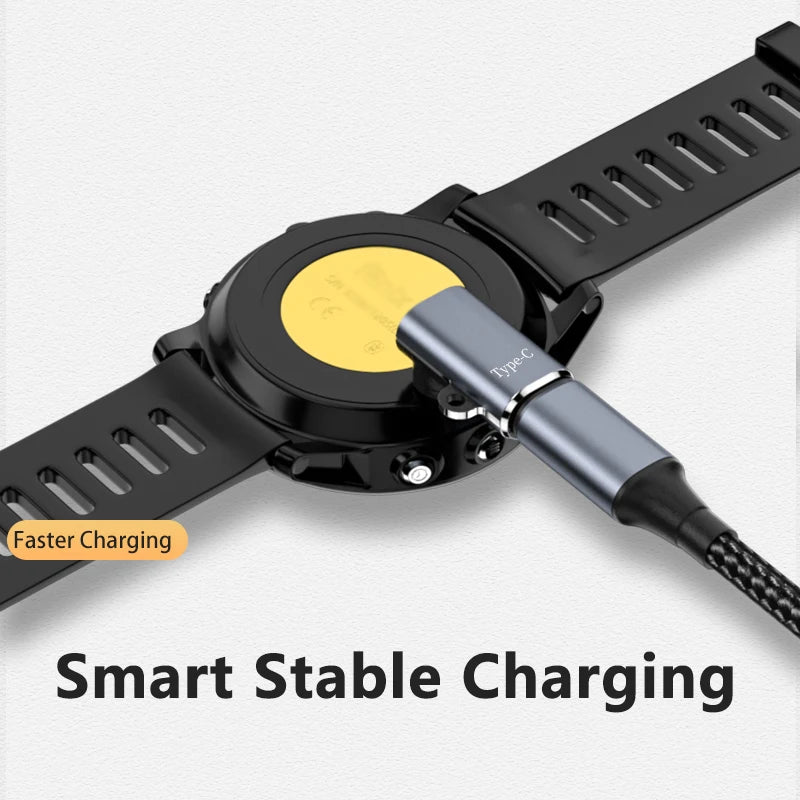Type C/Micro/IOS USB To 4pin Charger Adapter Connector for Garmin Fenix 7/6/5/7X/6X/5X/ Venu 2 Plus Watch Charging Converter