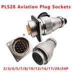 PLS28 P28-2/3/4/5/7/8/10/12/16/17/20/24/26 Pin Aviation Connector Plug WS28 Male Female Plug Socket Connector