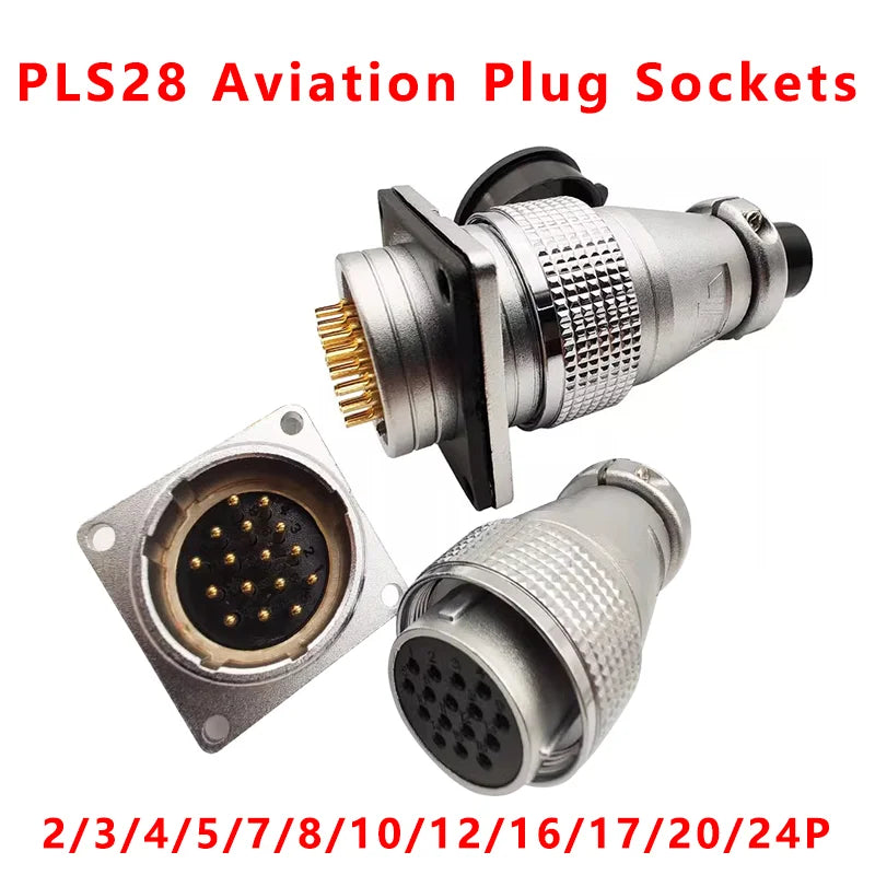 PLS28 P28-2/3/4/5/7/8/10/12/16/17/20/24/26 Pin Aviation Connector Plug WS28 Male Female Plug Socket Connector