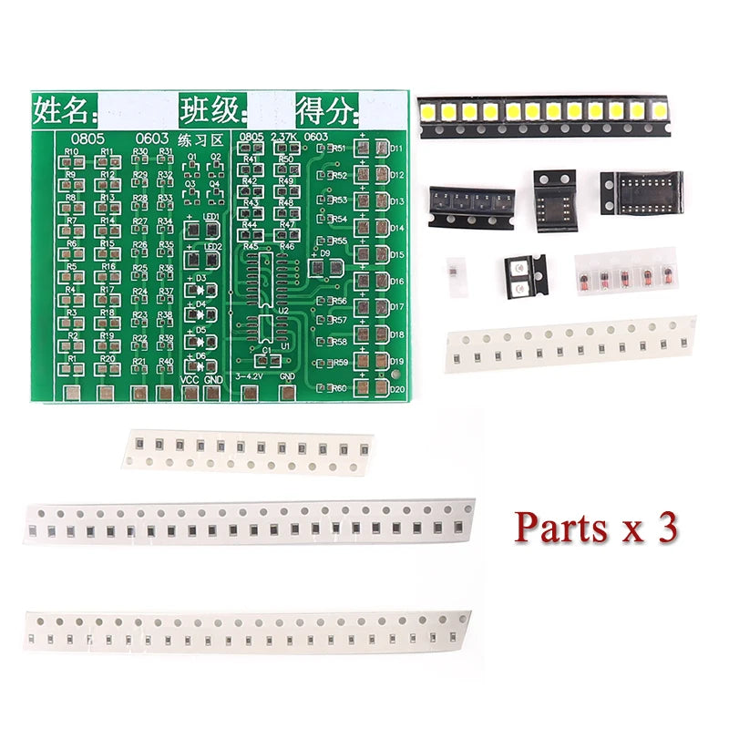 Class Kit Patch Components Welding Practice Board Kit SMD/SMT DIY Soldering Skill Practice PCB Board Electronic Project Kits