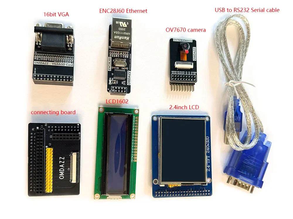 VoltS2.4-inch LCD  16-bit 65526 Color VGA  OV7670 Camera  USB Module  Ethernet Module