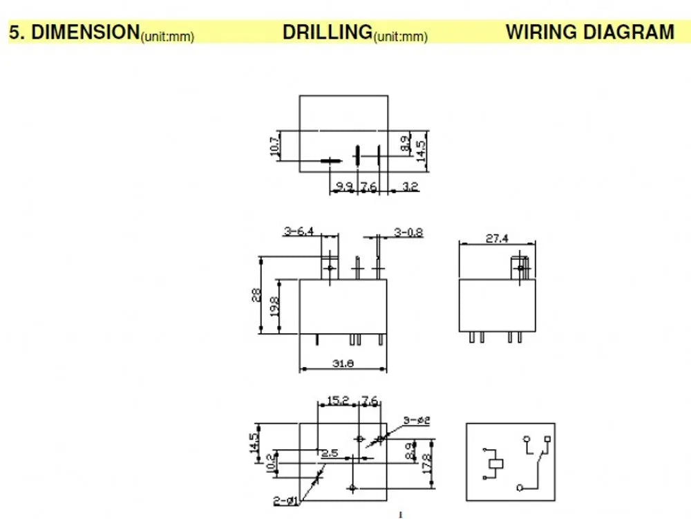2PCS Power Relays SLI-05VDC-SL-A SLI-12VDC-SL-A SLI-24VDC-SL-A 5V 12V 24V 30A HF2160 4Pin Relay