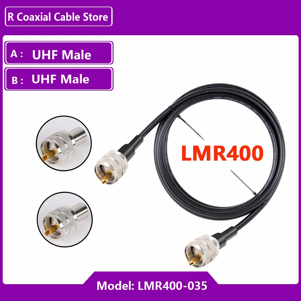 LMR400 Cable 50Ohm 50-7 BNC Male to BNC Male Plug Adapter 50-7 Pigtail Jumper Ham Radio Antenna Extension Cord Coaxial Connector