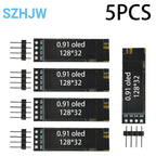 0.91 Inch 128x32 IIC I2C White / Blue OLED LCD Display DIY Module SSD1306 Driver IC DC 3.3V 5V for Arduino