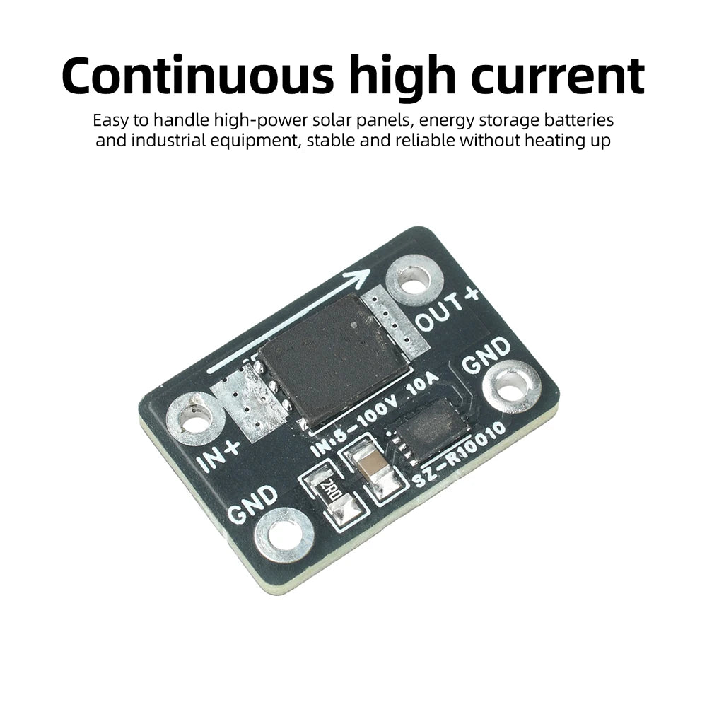 Ideal High-Current Diode Module 25A/30A DC 5-60V/DC 5–100V Solar Backfeed Protection Battery Reverse Connection Protection