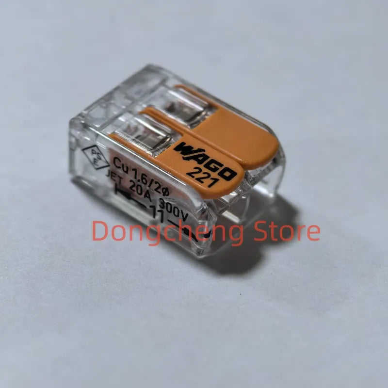 WAGO holes Lever wire connector 221-412 221-413 221-415 221-612 221-613 221-615 Quick Wiring terminal 0.14-4mm²/AWG24-12 2/3/5