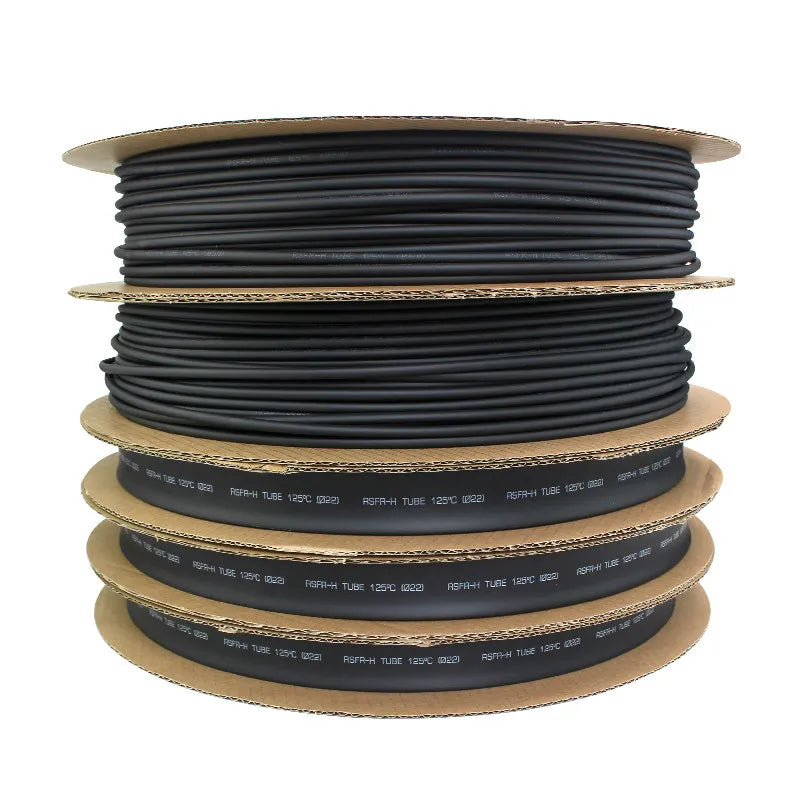 Black Heat Shrink Tubing 1-14mm Diameter Heatshrink Sleeving Wrap for DIY Wire Connector Repair - Assorted Sizes