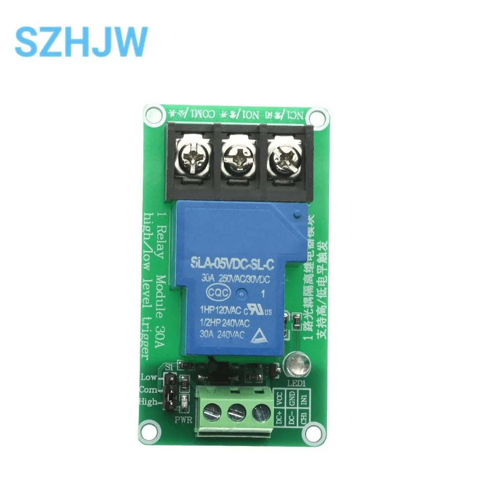 1 2 4 8 Channel Relay Module 30A With Optocoupler Isolation 5V 12V 24V Supports High And Low Triger Trigger