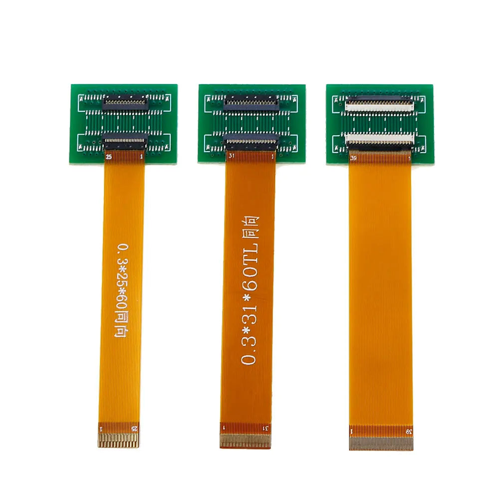 YUXI 1PCS 25 31 39 45 51 Pin 0.3mm Pitch Extension Board Connector Adapter with FFC FPC Flexible Flat Cable Length 60mm