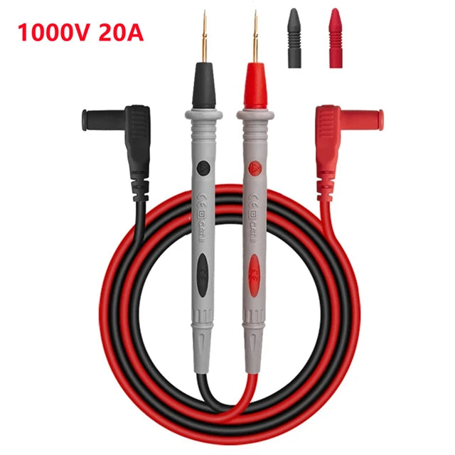 1000V 10A/20A Multimeter Test Leads, Extra Sharp Needle Tip Probe Wire Pen Cable for Digital Multimeter Tester