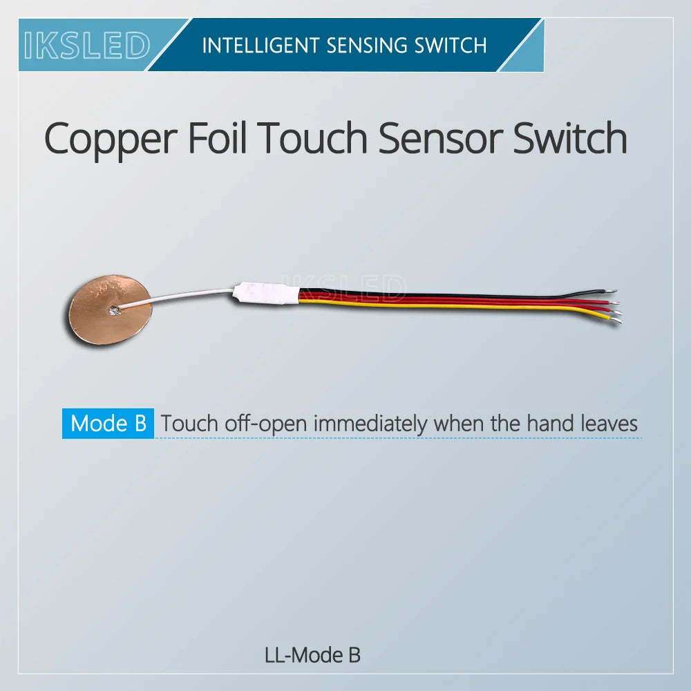 5V12V Mini Touch Sensor Switch Without Opening, Penetrating Wood Board, Glass Sensor, Copper Foil, Self-Adhesive Jog Reset