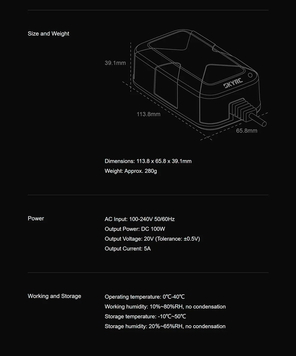 SkyRC B6 Neo Smart Charger DC 200W PD 80W LiPo Battery Balance Charger SK-100198 Compact 6S Charger Discharger