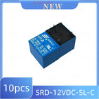 10pcs，SRD-03VDC-SL-C Relay SRD-05 SRD-05VDC-SL-B SRD-24VDC-SL-A SRD-12VDC-SL-C SL C 10A 250VAC 5PIN 3V 5V 9V 12V 24V 48V p