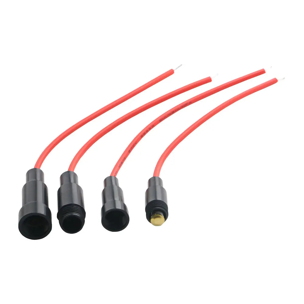 5PCS 5*20mm 6*30mm Glass Fuse Holder Screw Type 5X20mm with 22 20 18 16 14AWG Wire Cable 250V 5X20MM Glass Fuse Tube Fuse Casing