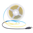 DC 5V USB COB Strip 3MM 5MM 8MM White/Pink/Red/White/Yellow/Ice Blue/Green Flexible Ribbon Rope Home Decor TV Backlight