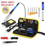 60W Adjustable Temperature Electric Soldering Iron EU 220V / US 110V Welding Iron Rework Station Heat Pen Tips DIY for Repairing