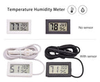 LCD Digital Indoor Outdoor Thermometer Thermo Hygrometer Probe Tester Incubator Aquarium Temperature Humidity Meter Sensor Gauge