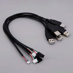 USB Male Female Terminal Data Line To Head JST 1.25/ZH1.5/PH2.0/XH2.54-4Pin Adapter Extension Touch Screen Cord
