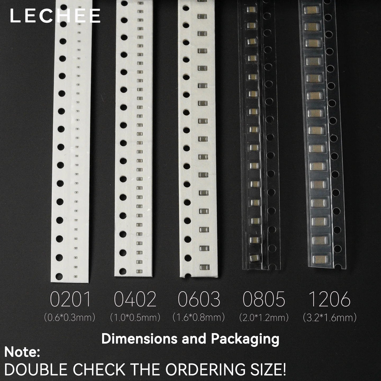50pcs/lot SMD Ceramic Capacitors 0201 0402 0603 0805 1206 1uF 2.2uF 3.3uF 4.7uF 10uF 22uF 47uF 6.3V 10V 16V 25V 50V 100V X5R X7R