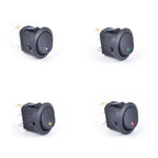 4Pcs 12V 20A Round Rocker Switch ON/Off LED Light Car Marine Boat Dot Toggle